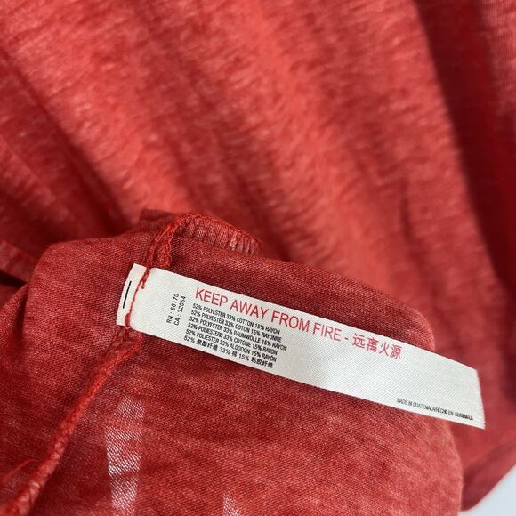 Free People Movement T Shirt Size XS Womens Red Keep Rolling Long Sleeve Top - Picture 8 of 9